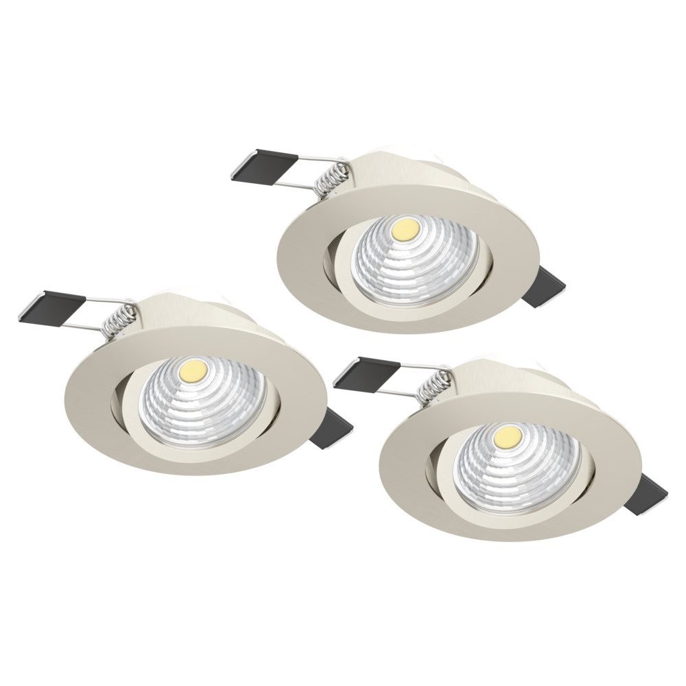 Eglo Set van 3 inbouwspotsSaliceto nikkel Ø 8,8cm - 6,4W - 902282
